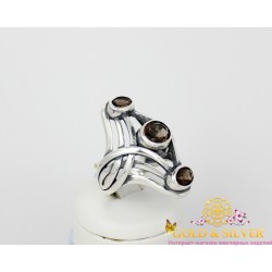 Жіночі каблучка срібна з рахтопазом "Арт" 1339 Gold & Silver, Украина